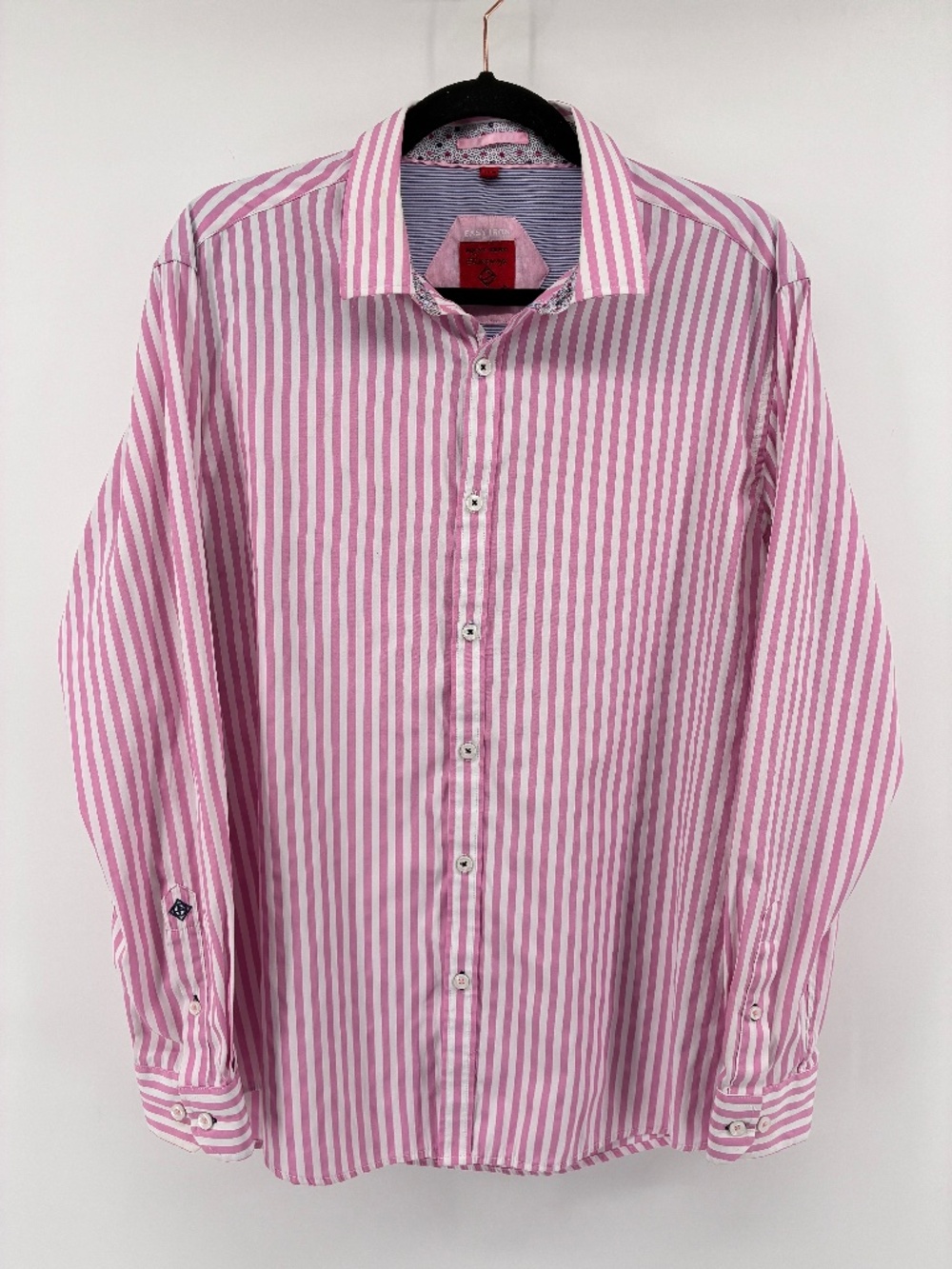 Point Zero Luxury Pink Striped Button Down Top